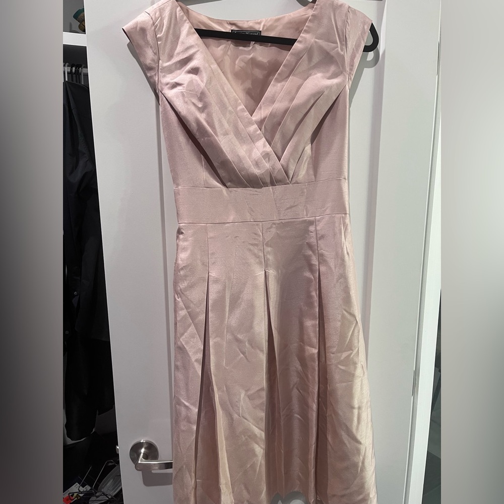 Elegant Pink Satin Dress